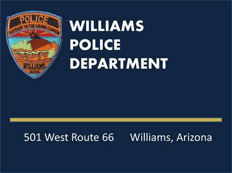 williams az police department|Williams AZ Police Department .